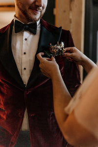 VINTAGE PROM CORSAGE + BOUTONNIERE SET
