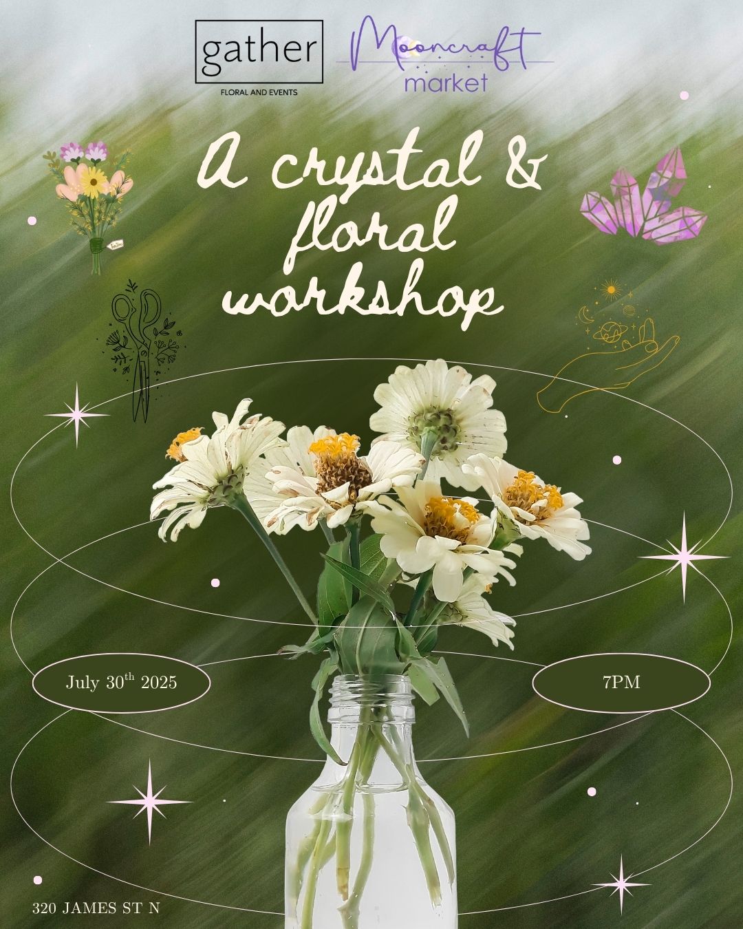 A CRYSTAL & FLORAL WORKSHOP