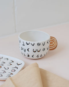 Boob Print Ceramic Mug